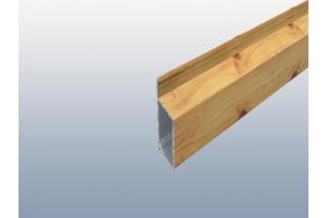 Alu Rhombusprofil mit Montagesteg 16mm in Holzoptik - Fichte